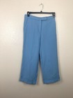 Sandro Aresky Cuffed Culottes Cropped Pants Size 38 Medium Blue Wide Leg New — photo 2