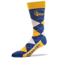 For Bare Feet Golden State Warriors Argyle Lineup Socks