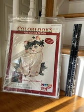 ColorLooks Iron-On Transfer Meow-y Christmas Cat Dizzle NEW #56046