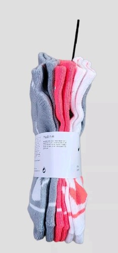 NIKE Girls Socks Ankle Cushioned Athletic Swoosh Kids 6 Pack Kids Shoe 10C-3Y - Picture 4 of 6