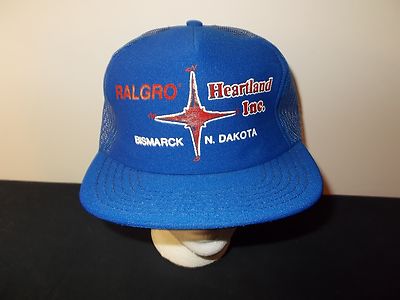 Chapeau Camionneur Vintage Années 1980 – Ralgro Heartland Inc, Bismarck Dakota Du Nord, Maille, Neuf Sans étiquette
