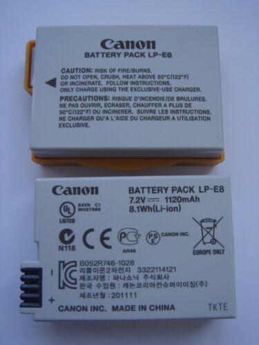 Batterie D'ORIGINE CANON LP-E8 GENUINE AKKU ACCU Battery EOS Kiss Digital X4 - Bild 1 von 1