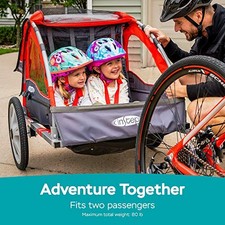 Instep Sync and Take 2 Bike Trailer for Kids, Single and Double Seat Options