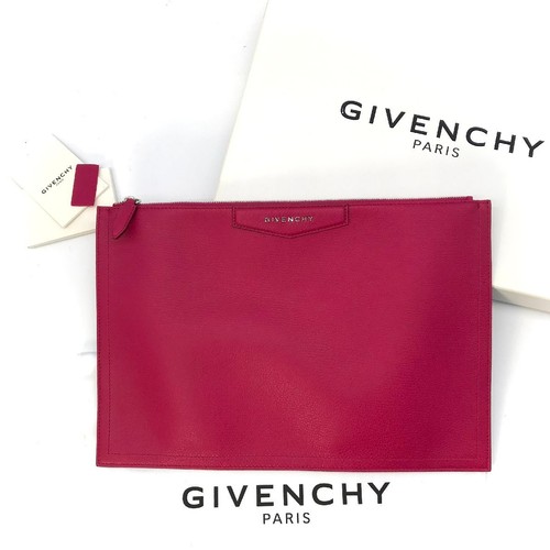 Givenchy leather logo Antigona clutch bag pink item M7421