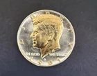 DANBURY MINT - 1981-D  KENNEDY HALF DOLLAR UNCIRCULATED -  GOLD &  SILVER PLATED