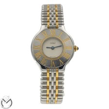 Orologio CARTIER Must 21 acciaio placcato oro quarzo Donna 76vv24
