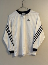 Vintage 90s-Y2K Adidas Long Sleeve Soccer Jersey Style Shirt Large Made In USA