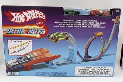 Hot Wheels Ultra Hots High Speed Loop & Jump Stunting Track Set New READ