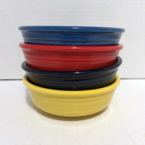 Set of 4 Fiesta Fiestaware 14 oz Small Cereal / Fruit Bowls 5 5/8" mixed colors
