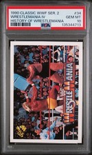 1990 Classic WWF Hulk Hogan Andre The Giant Card PSA 10 #34 Donald Trump