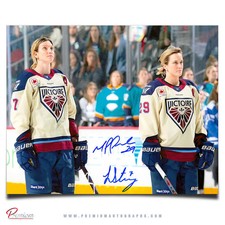 Marie-Philip Poulin & Laura Stacey Auto 8x10 Photo Montreal Victoire