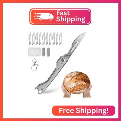 CRUIFU Bread Lame Dough Scoring Tool   Multi-Purpose Scoring Knife, Folding Brea