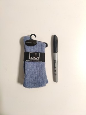 b.ella -baby socks - blue- Cashmere blend - Made in USA **F16**