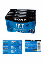 Lot of 3 Sony MiniDV DVC Premium DVM60PRL Digital Video Cassettes NEW