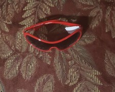 Vintage Y2K Red Shield Sunglasses NWT Deadstock Early 2000s Wraparound