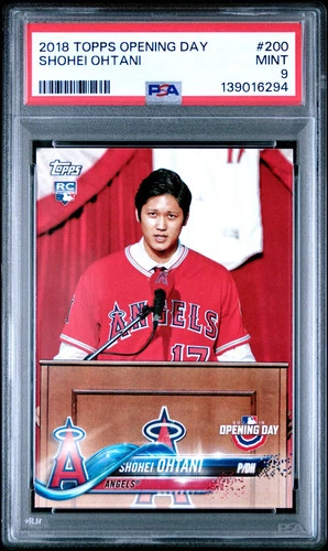 2018 Topps Opening Day Shohei Ohtani #200 Rookie PSA 9