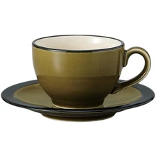 Ale-Net Coffee Cup, 9.3 X 6.3 Cm, 230Cc, Black Rust Round Coffee Cup And Saucer_