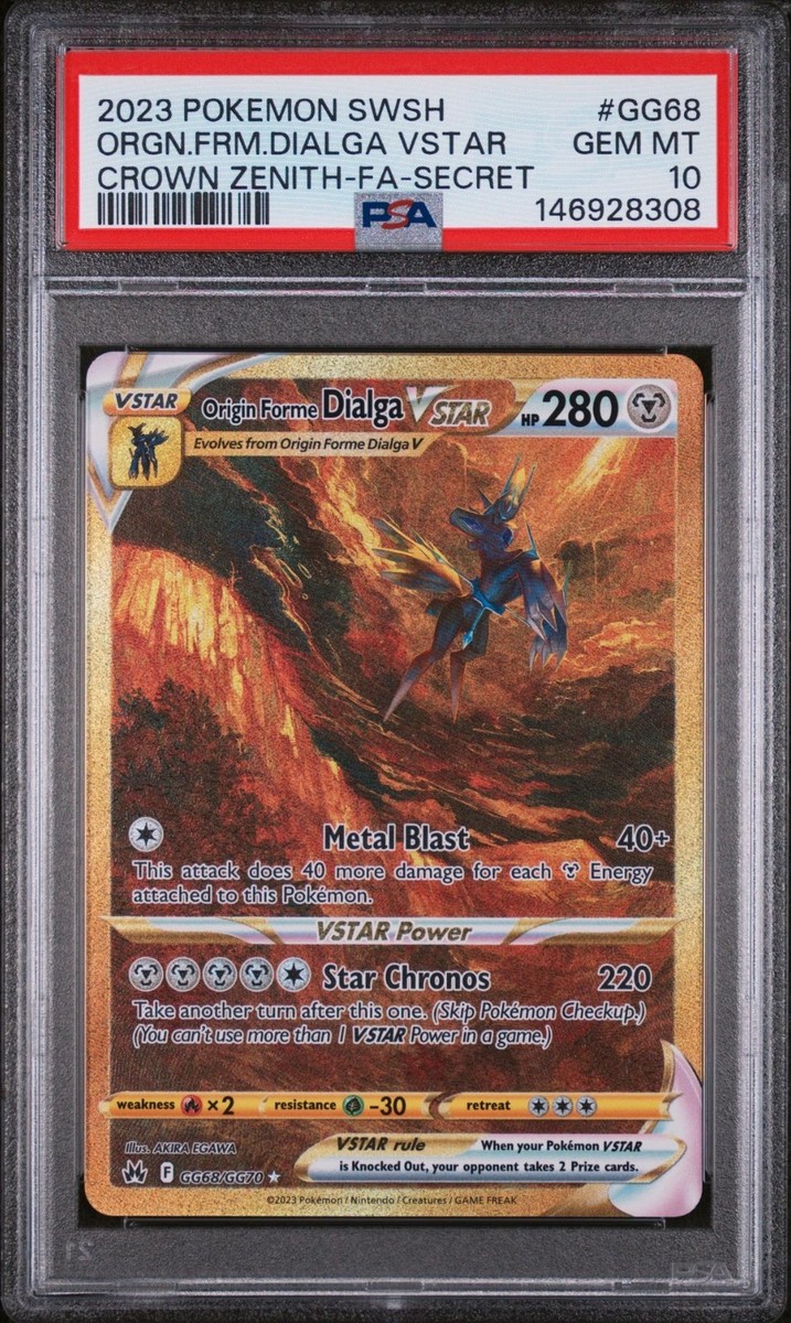 PSA 10 Origin Forme Dialga VSTAR GG68/GG70 Crown Zenith Pokemon