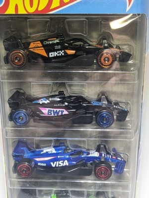 2025 Hot Wheels Formula 5-Pack -1:64 Diecast Scale F1 Race Team Cars - NEW