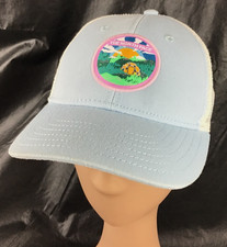 The North Face Youth Girls Camp n Trucker Light Baby Blue SnapBack Cap Hat EUC