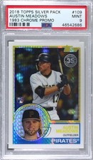 2018 Topps Silver Pack 1983 Design Chrome Update Series Austin Meadows PSA 9 4al