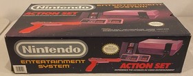 1989 NINTENDO NES ACTION SET CONSOLE SUPER MARIO DUCK HUNT RED ZAPPER CIB TESTED