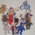 TY Beanie Baby Lot of 15 Patriotic  w/ Hang & Tush Tags, Vintage / NEW