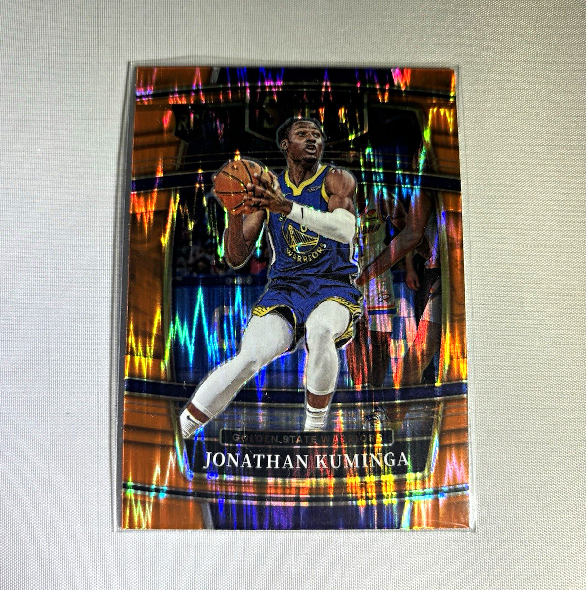 2021-22 Panini Select Jonathan Kuminga Orange Flash Prizm Rookie Concourse #28