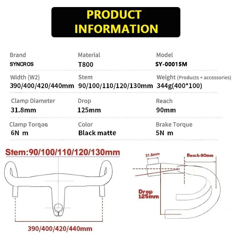 Road Carbon Handlebar Stem -11 ° 90-130mm Bike Farme Bicycle Parts 28.6mm 31.8mm - Image 4 of 4