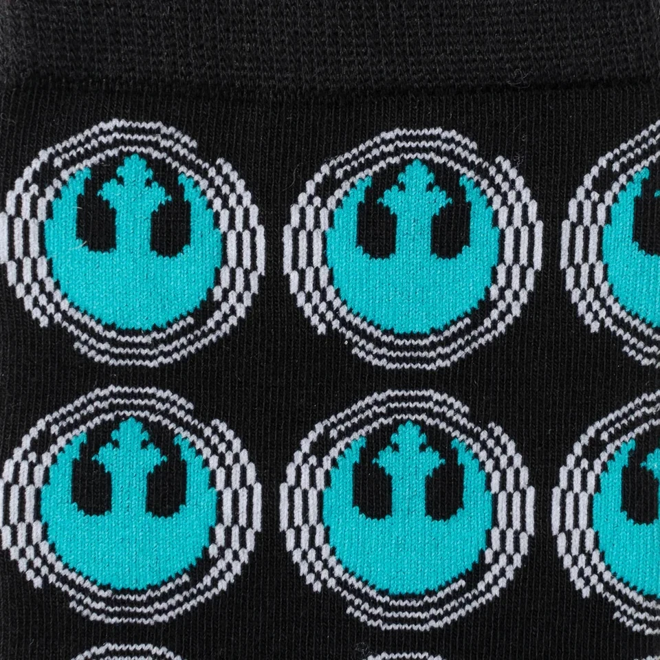 Star Wars Rebel Alliance Crest verde azulado y negro vestido calcetines y solapa prendedor conjunto de regalo Foto 3 de 4
