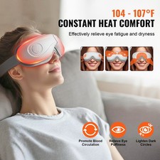 VEVOR Heated Eye Massager Bluetooth Music 5 Modes Foldable Eye Care