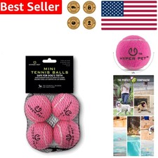 Interactive Mini Dog Tennis Balls 4 Pack Pink - Small Pet Fetch Play Toy