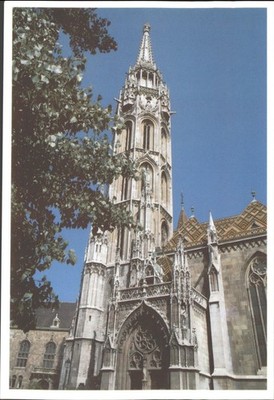 Budapest Matthias Kirche Mátyás-Templer Ungarn Postkarte Waage KFT.