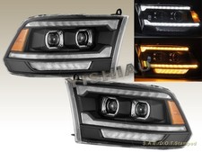 2009-2018 Dodge Ram Led Projector Headlights Sequentialswitchback Activation Drl