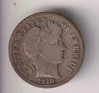 1910-P BARBER DIME 90% SILVER PHILADELPHIA 10¢ UNITED STATES AMERICA TEN CENTS