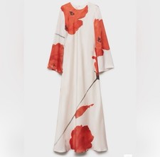 Mango Satin Dress With Floral Print