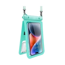 Color: 1 BLUE & 1 TEAL - Smart Choice Two Pak Waterproof Transparent Pouches Wit