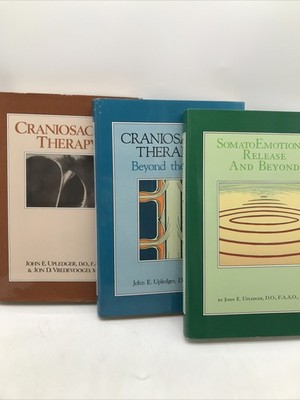 Lot of 3 Craniosacral Therapy Books -Somato Emotional- John Upledger Hardcover
