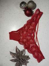 Victoria's Secret Dream Angels Tied-with-a-bow Embroidery Brazilian Panty