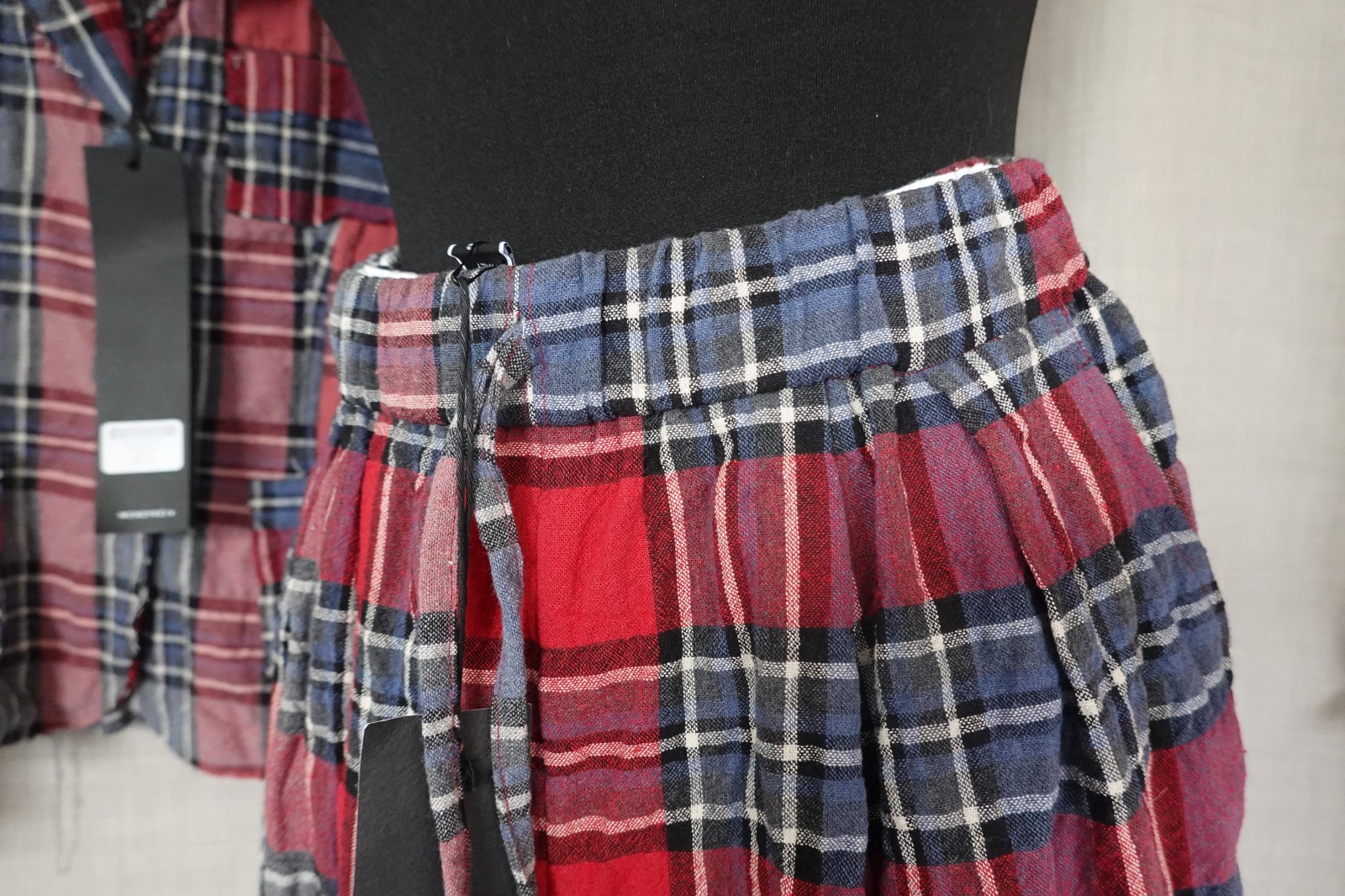 NWT WENDY KEI Cotton Checked TARTAN TROUSERS SUIR - uk 8 rrp £205 image 5