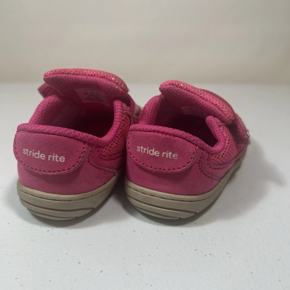 STRIDE RITE - Lo último ROSA Niñas Talla 4 Zapatos Espuma con Memoria/Malla - Niño pequeño ¡LINDO! Foto 2 de 4