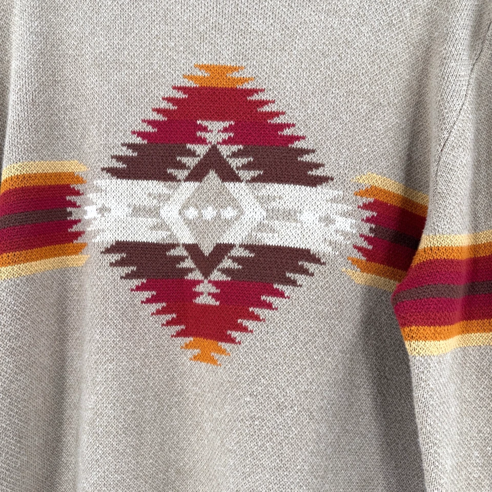 Pendleton Mission Trails Crew Neck Sweater Men's Large Brown Aztec Cowboy NEW - Image 2 of 4