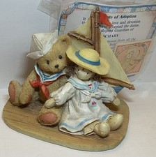 Cherished Teddies Zachary Sailboat Collectible Figurine 1991