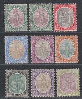 St Kitts Nevis 1903 King Edward VII Part Set Mint SG1 10