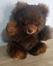 Purr-Fection by MJC Vintage 1992 Brown Grizzly Teddy Bear Stuffed Animal Plush