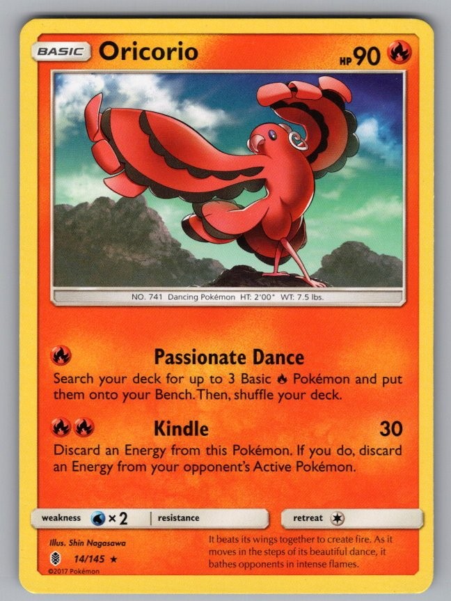 Oricorio 14/145 Rare Guardians Rising Pokemon Near Mint