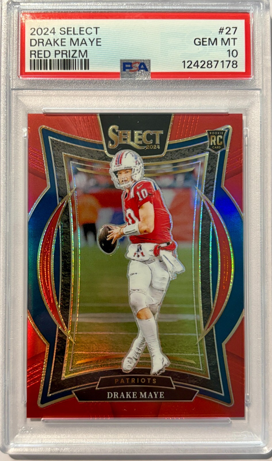 2024 PANINI SELECT DRAKE MAYE RED ROOKIE PRIZM /99 #27 PSA 10 MVP COLOR MATCH!!