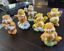 1980s Care Bears Funshine Birthday ceramic figurines lot of 6