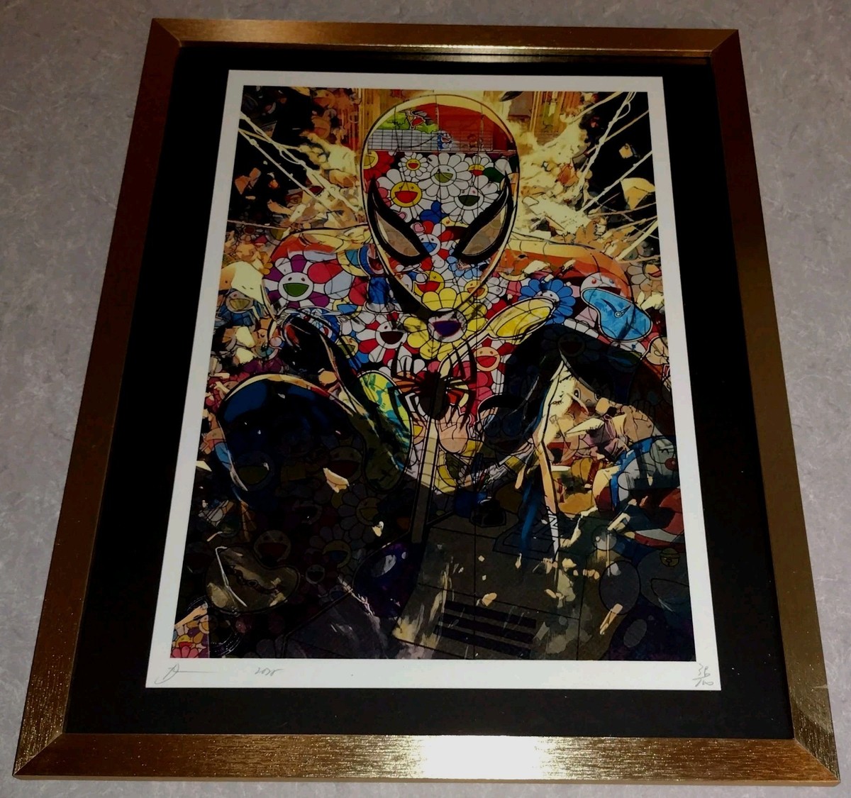 DEATH NYC ltd ed signed FRAMED street graffiti art print 45x32cm