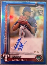 2025 Topps Chrome - Rookie Autographs Marc Church #RA-MAC Blue Refractor /150